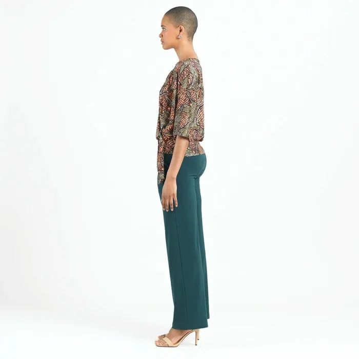 Side Tie Top 8211 Mosaic Leaves 8211 Final Sale Women Clara Sunwoo Tops Tunics