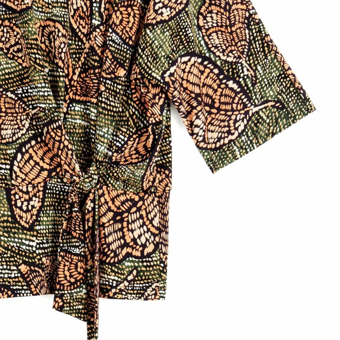 Side Tie Top 8211 Mosaic Leaves 8211 Final Sale Women Clara Sunwoo Tops Tunics