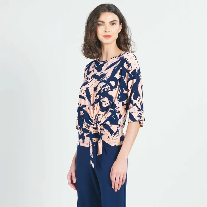 Side Tie Top 8211 Splash Stroke 8211 Final Sale Women Clara Sunwoo Tops Tunics