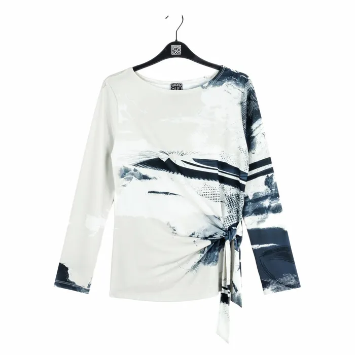 Side Tie Waist Top 8211 Misty Petals 8211 Final Sale Women Clara Sunwoo Tops Tunics