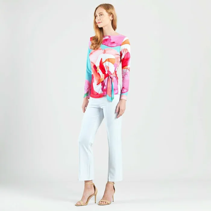 Side Tie Waist Top 8211 Petal Watercolor Women Clara Sunwoo Spring Collection
