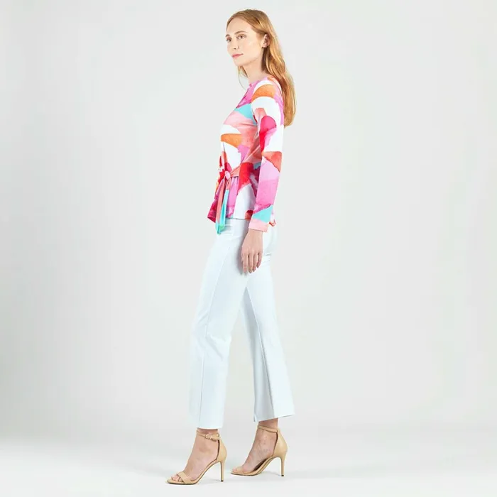 Side Tie Waist Top 8211 Petal Watercolor Women Clara Sunwoo Spring Collection