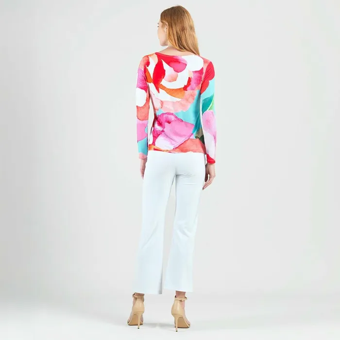 Side Tie Waist Top 8211 Petal Watercolor Women Clara Sunwoo Spring Collection
