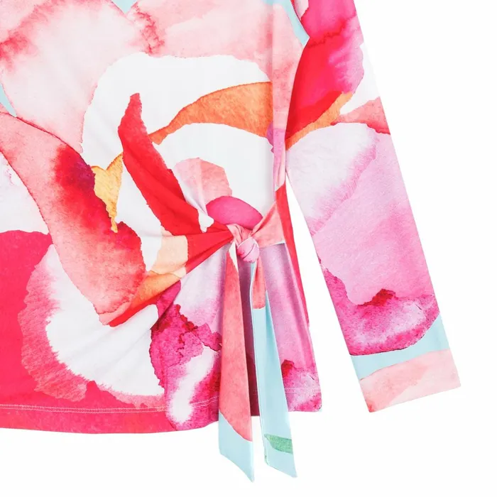 Side Tie Waist Top 8211 Petal Watercolor Women Clara Sunwoo Spring Collection