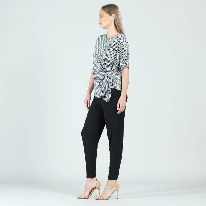 Side Tie Wrap Top 8211 Houndstooth Grid 8211 Final Sale Women Clara Sunwoo Tops Tunics