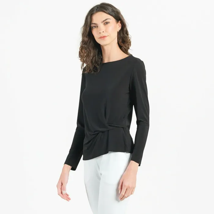 Side Twist Top 8211 Black Women Clara Sunwoo Modern Basics