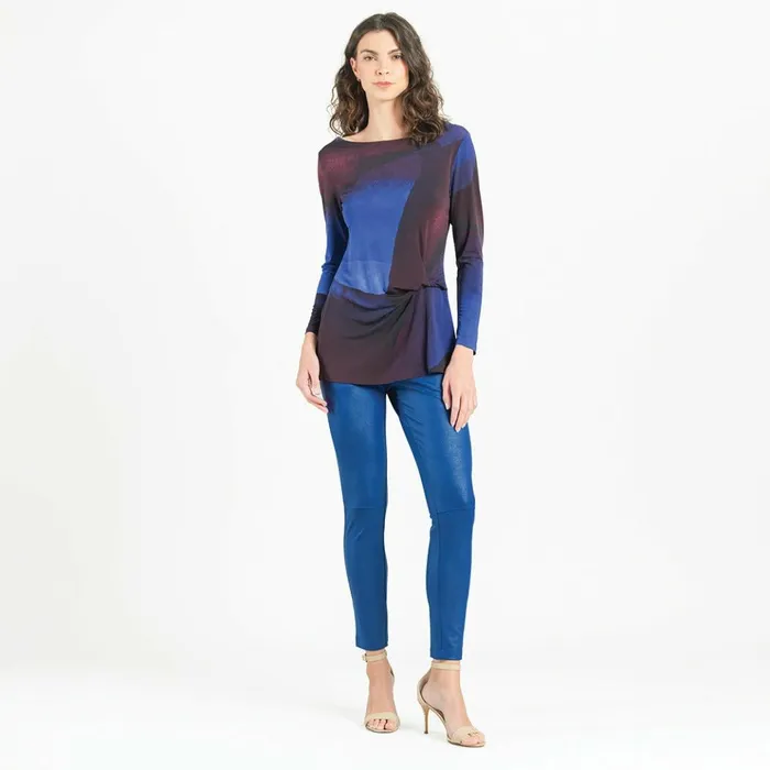 Side Twist Tunic 8211 Purple Watercolor 8211 Final Sale Women Clara Sunwoo Tops Tunics Side Twist Tunic 8211 Purple Watercolor 8211 Final Sale Women Clara Sunwoo Tops Tunics