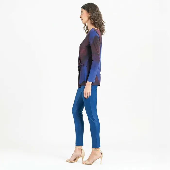 Side Twist Tunic 8211 Purple Watercolor 8211 Final Sale Women Clara Sunwoo Tops Tunics