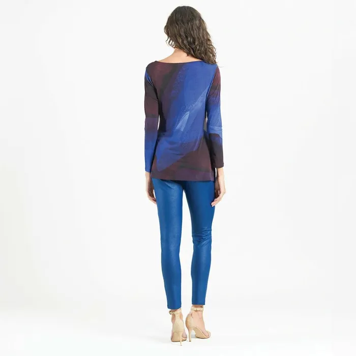 Side Twist Tunic 8211 Purple Watercolor 8211 Final Sale Women Clara Sunwoo Tops Tunics
