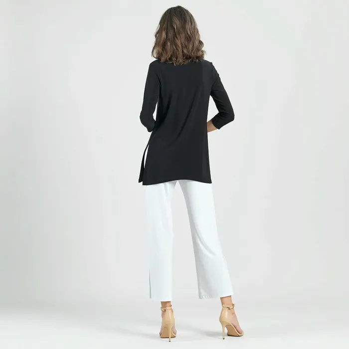 Side Vent Kerchief Hem Tunic 8211 Black Women Clara Sunwoo Spring Collection