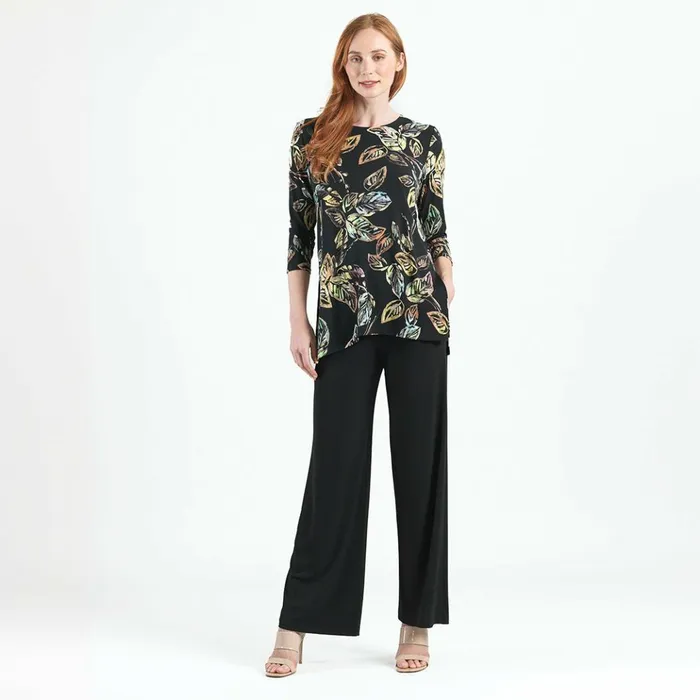 Side Vent Kerchief Hem Tunic 8211 Leaf Colorburst 8211 Final Sale Women Clara Sunwoo Tops Tunics
