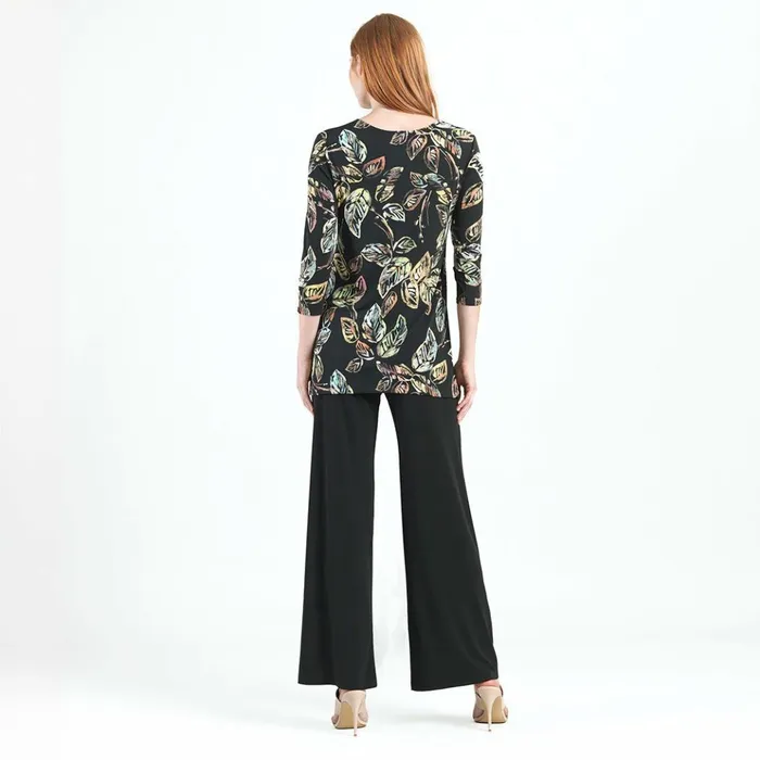 Side Vent Kerchief Hem Tunic 8211 Leaf Colorburst 8211 Final Sale Women Clara Sunwoo Tops Tunics