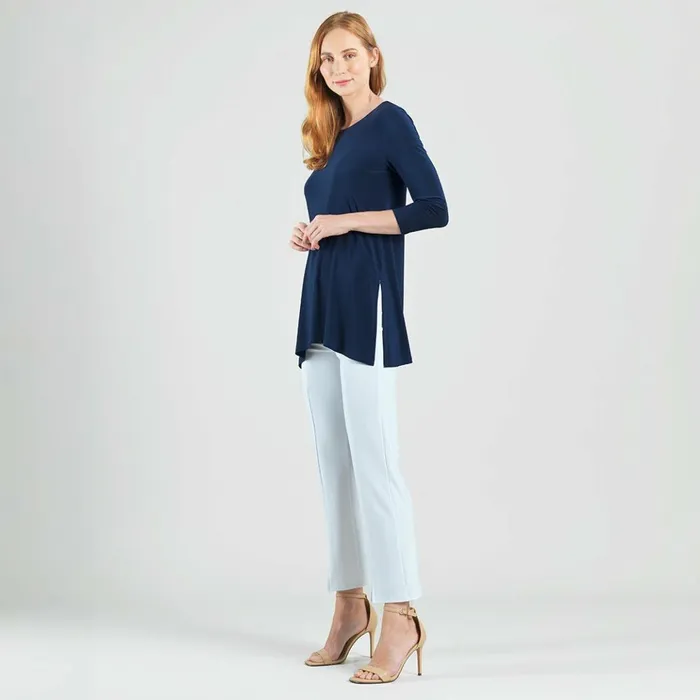 Side Vent Kerchief Hem Tunic 8211 Navy Women Clara Sunwoo Spring Collection