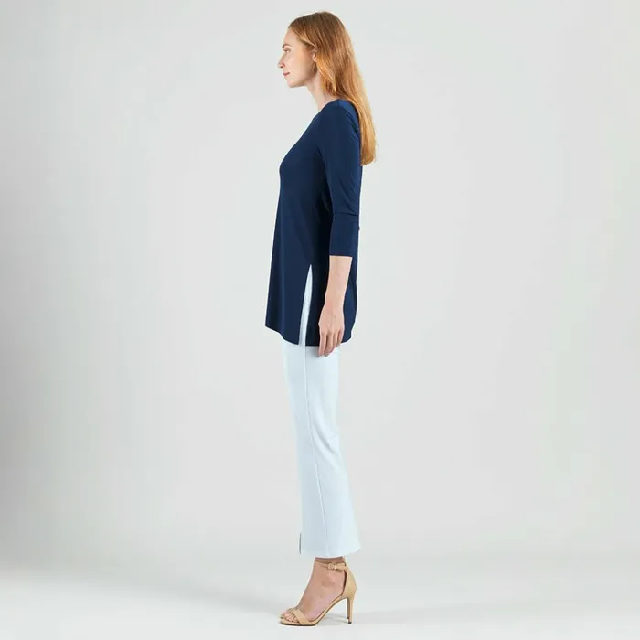 Side Vent Kerchief Hem Tunic 8211 Navy Women Clara Sunwoo Spring Collection
