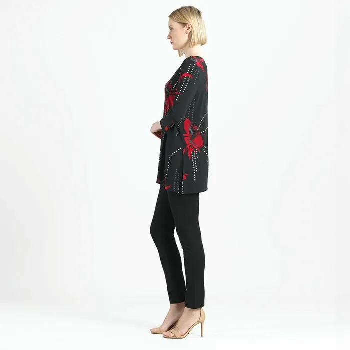 Side Vent Kerchief Hem Tunic 8211 Polka Poppy 8211 Final Sale Women Clara Sunwoo Tops Tunics