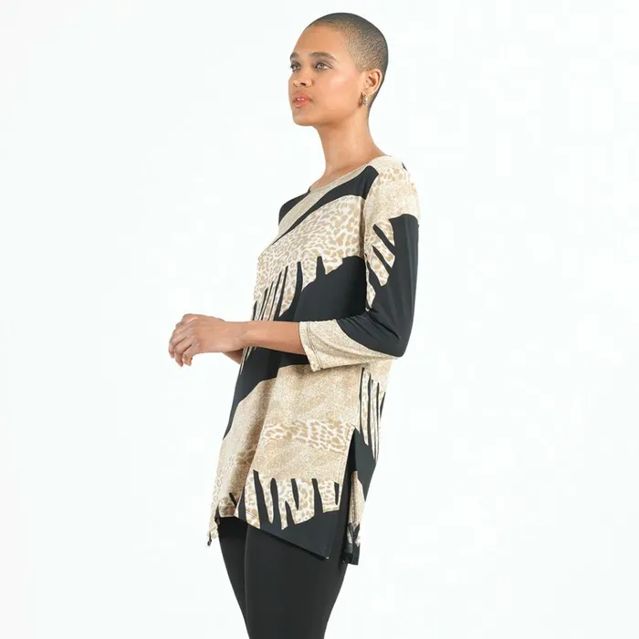 Side Vent Kerchief Hem Tunic 8211 Safari Patch 8211 Final Sale Women Clara Sunwoo Tops Tunics