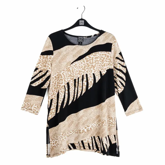Side Vent Kerchief Hem Tunic 8211 Safari Patch 8211 Final Sale Women Clara Sunwoo Tops Tunics