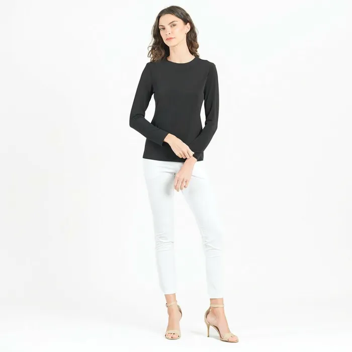 Signature Crew Neck Top 8211 Black Women Clara Sunwoo Modern Basics
