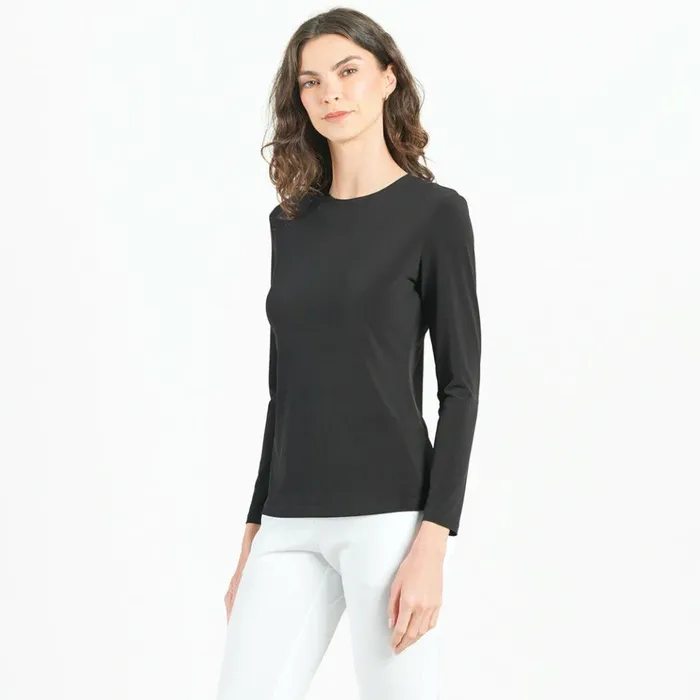 Signature Crew Neck Top 8211 Black Women Clara Sunwoo Modern Basics