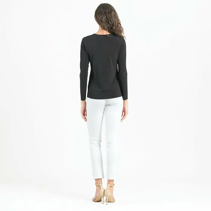 Signature Crew Neck Top 8211 Black Women Clara Sunwoo Modern Basics
