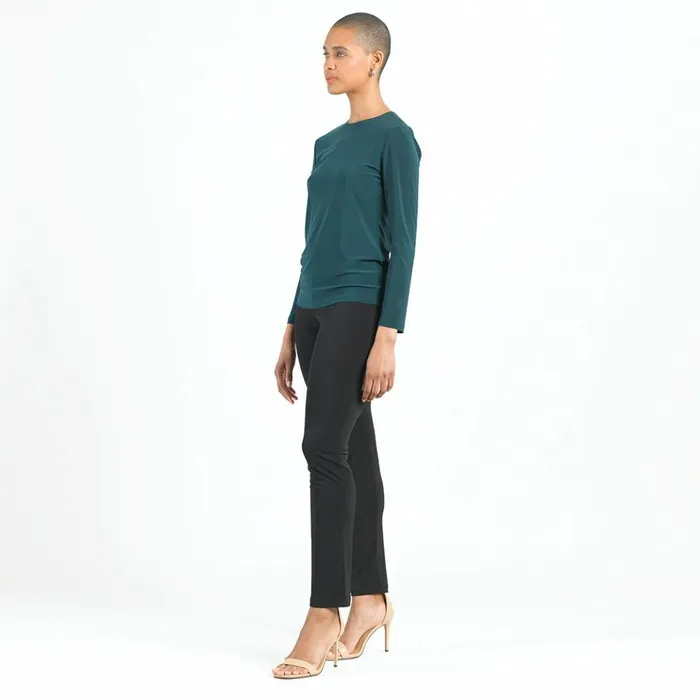 Signature Crew Neck Top 8211 Hunter Green Women Clara Sunwoo Tops Tunics