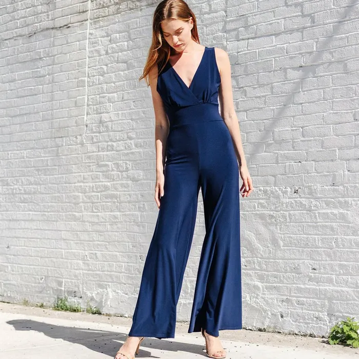 Signature Jumpsuit 8211 Navy Women Clara Sunwoo Spring Collection