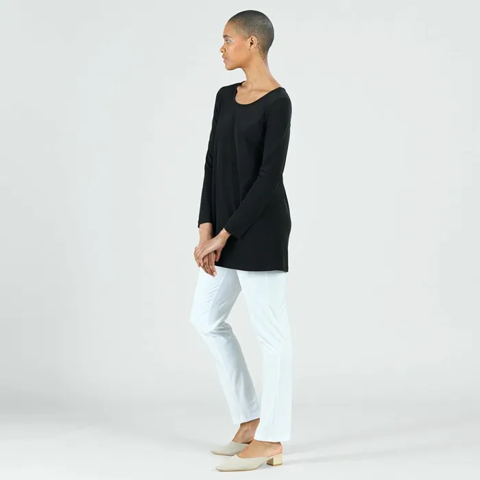 Signature Scoop Neck Tunic 8211 Black Women Clara Sunwoo Tops Tunics