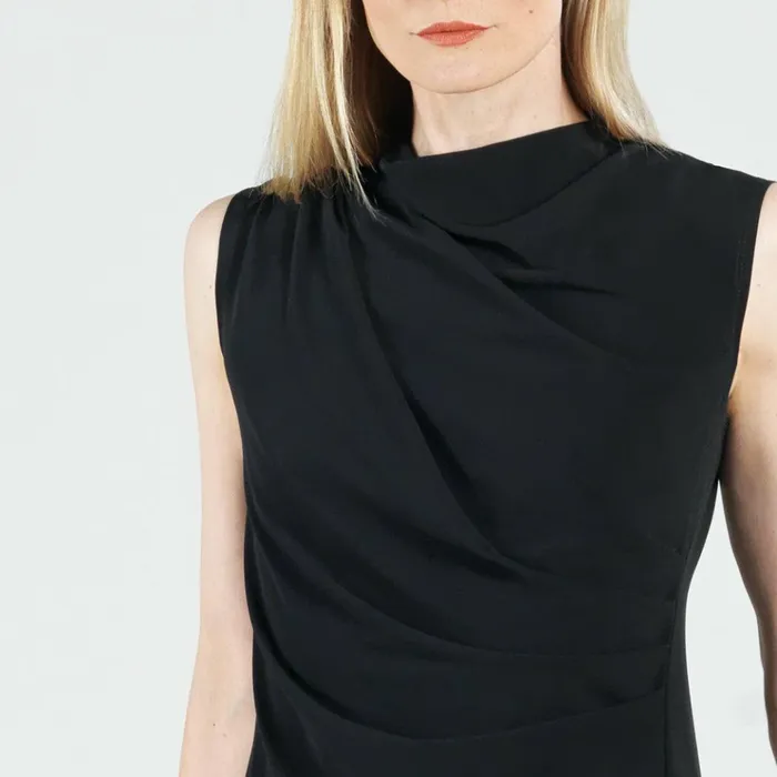 Signature Side Slit Midi Dress 8211 Black Women Clara Sunwoo Dresses Jumpsuits