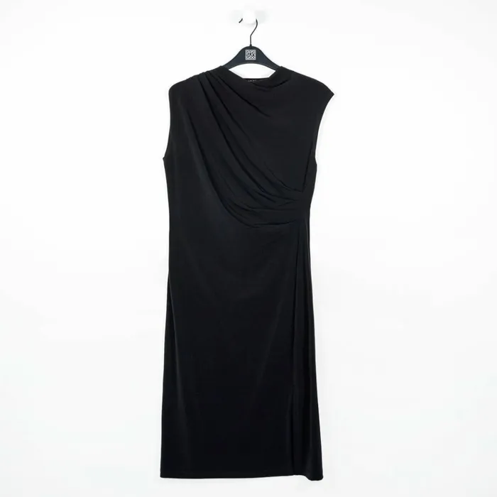 Signature Side Slit Midi Dress 8211 Black Women Clara Sunwoo Dresses Jumpsuits