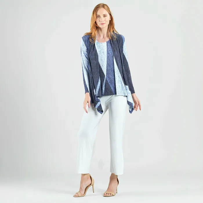 Silky Pleat Knit 8211 2pc Draped Cardigan and Tank Twinset 8211 Lunar Stripe Women Clara Sunwoo Spring Collection Silky Pleat Knit 8211 2pc Draped Cardigan and Tank Twinset 8211 Lunar Stripe Women Clara Sunwoo Spring Collection