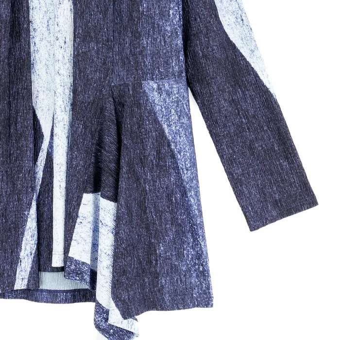 Silky Pleat Knit 8211 2pc Draped Cardigan and Tank Twinset 8211 Lunar Stripe Women Clara Sunwoo Spring Collection