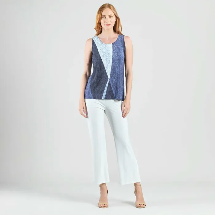 Silky Pleat Knit 8211 2pc Draped Cardigan and Tank Twinset 8211 Lunar Stripe Women Clara Sunwoo Spring Collection