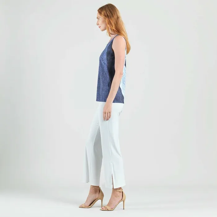 Silky Pleat Knit 8211 2pc Draped Cardigan and Tank Twinset 8211 Lunar Stripe Women Clara Sunwoo Spring Collection