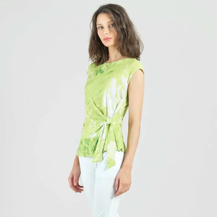 Slant Sleeve Side Tie Top 8211 Floral Citrus Women Clara Sunwoo Spring Collection