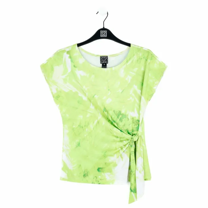 Slant Sleeve Side Tie Top 8211 Floral Citrus Women Clara Sunwoo Spring Collection