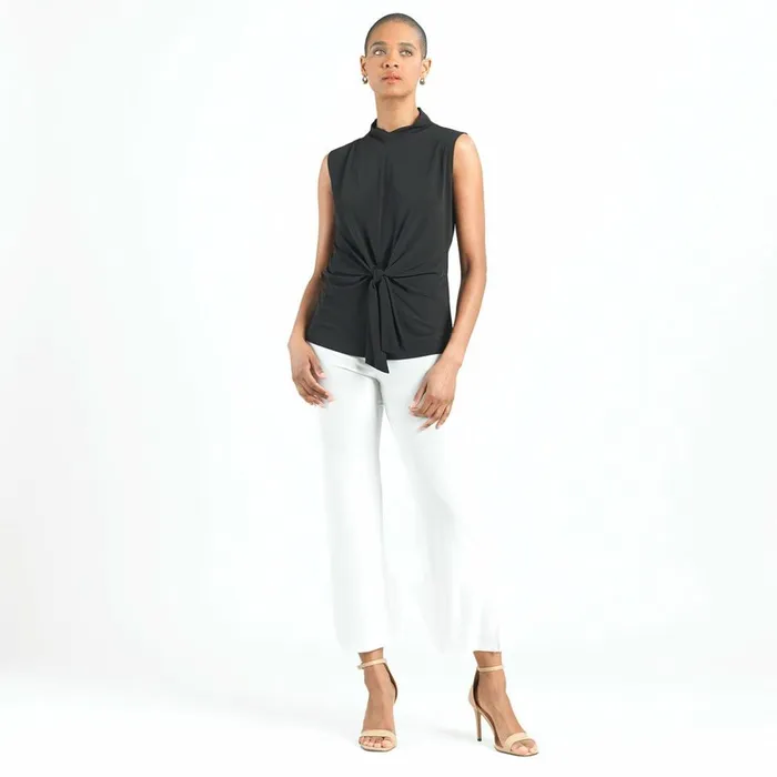 Sleeveless Center Front Tie Top 8211 Black 8211 Final Sale Women Clara Sunwoo Modern Basics Sleeveless Center Front Tie Top 8211 Black 8211 Final Sale Women Clara Sunwoo Modern Basics