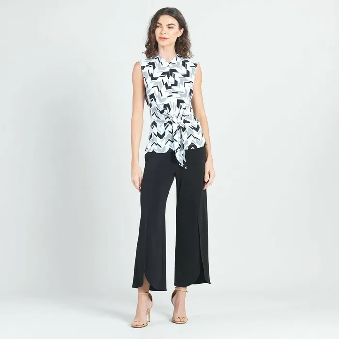 Sleeveless Center Front Tie Top 8211 Chevron Stripe 8211 Final Sale Women Clara Sunwoo Tops Tunics Sleeveless Center Front Tie Top 8211 Chevron Stripe 8211 Final Sale Women Clara Sunwoo Tops Tunics