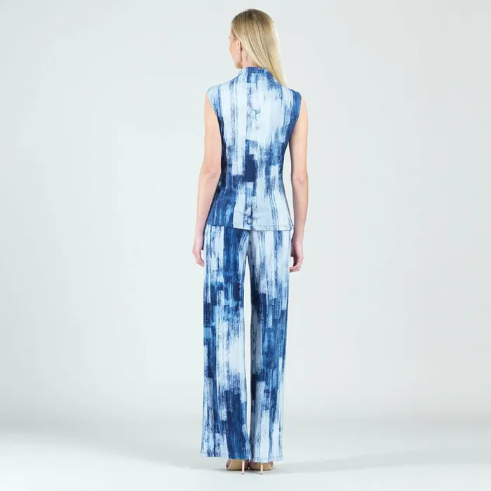 Sleeveless Center Front Tie Top 8211 Paint Stroke 8211 Final Sale Women Clara Sunwoo Tops Tunics