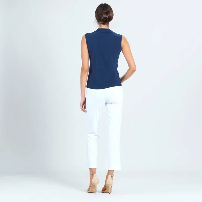 Sleeveless Draped Cowl Neck Top 8211 Navy 8211 Limited Sizes Women Clara Sunwoo Modern Basics