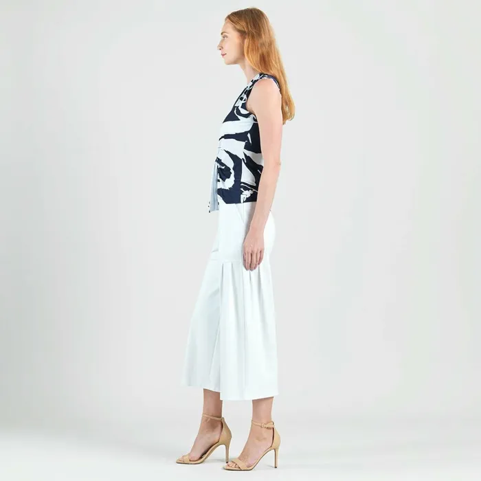 Sleeveless VNeck Center Front Tie Top 8211 Abstract Branch Women Clara Sunwoo Spring Collection