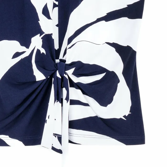 Sleeveless VNeck Center Front Tie Top 8211 Abstract Branch Women Clara Sunwoo Spring Collection