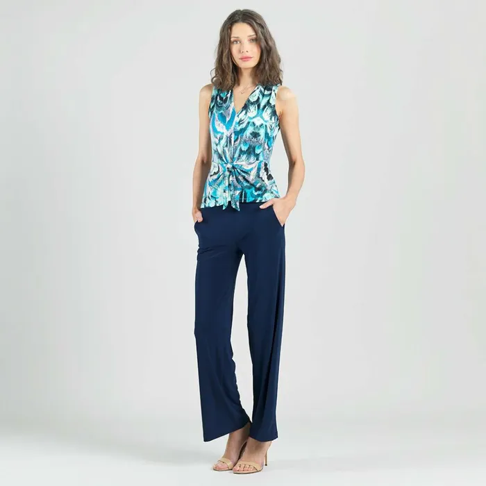 Sleeveless VNeck Center Front Tie Top 8211 Abstract Prism Women Clara Sunwoo Spring Collection Sleeveless VNeck Center Front Tie Top 8211 Abstract Prism Women Clara Sunwoo Spring Collection