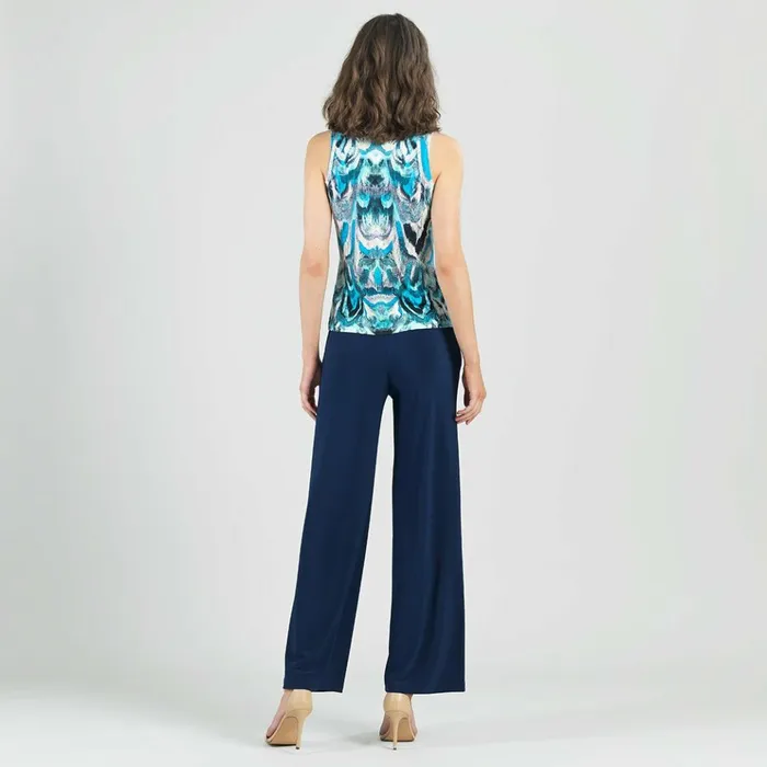 Sleeveless VNeck Center Front Tie Top 8211 Abstract Prism Women Clara Sunwoo Spring Collection