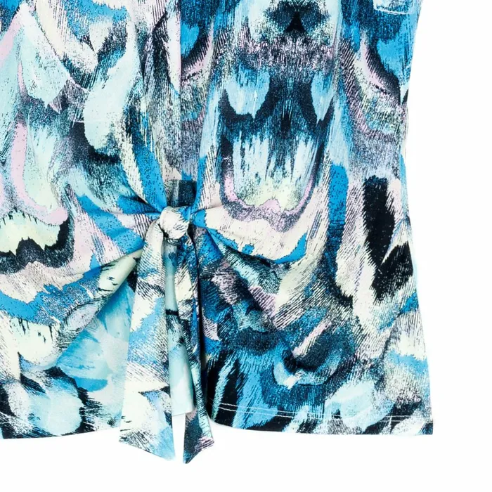 Sleeveless VNeck Center Front Tie Top 8211 Abstract Prism Women Clara Sunwoo Spring Collection