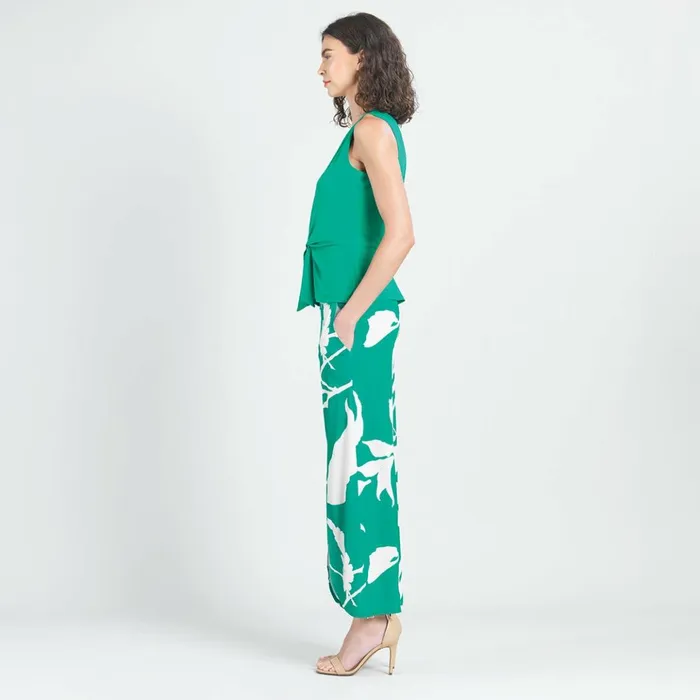Sleeveless VNeck Center Front Tie Top 8211 Emerald Women Clara Sunwoo Tops Tunics