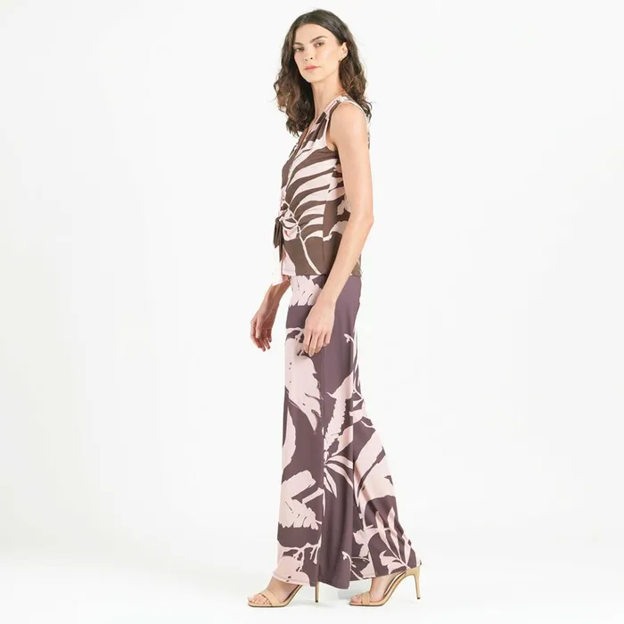 Sleeveless VNeck Center Front Tie Top 8211 Floral Stem Women Clara Sunwoo Tops Tunics