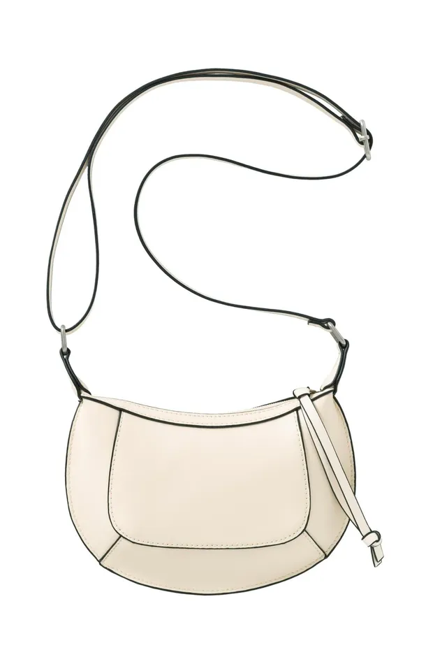 Small Leather Crossbody Bag With Adjustable Strap Off White Women YAYA Bags