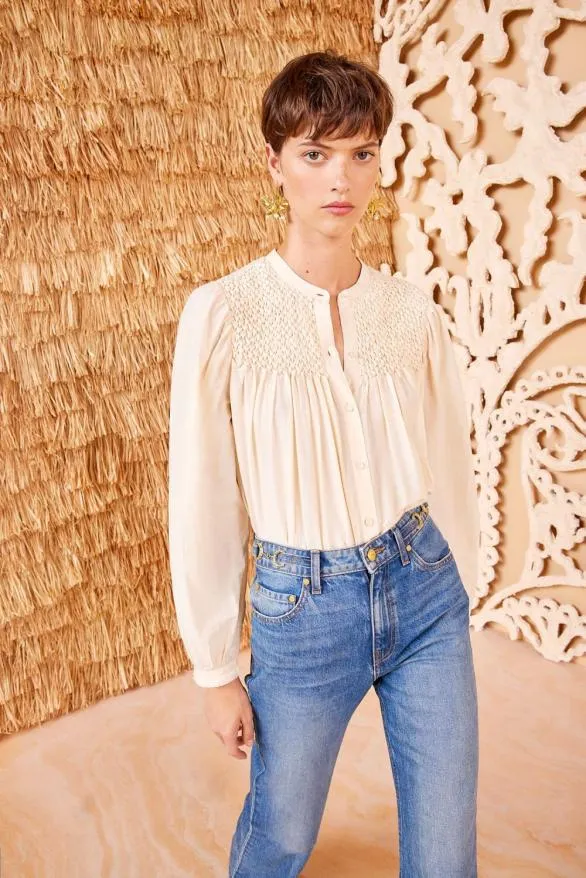 Soffia Blouse Cowrie Women Ulla Johnson Tops
