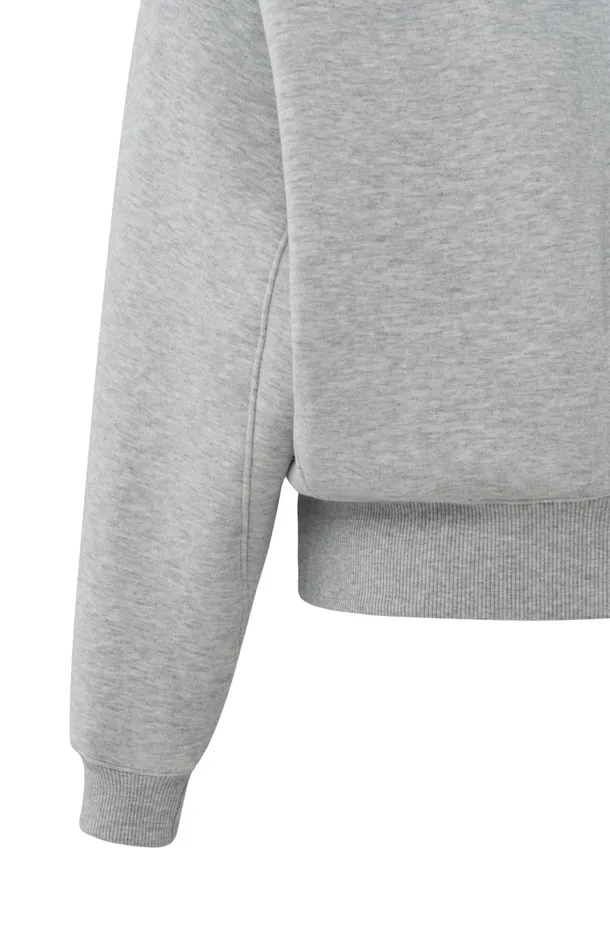 Soft Hoodie With Cords Light Grey Melange Women YAYA Sweaters Soft Hoodie With Cords Light Grey Melange Women YAYA Sweaters