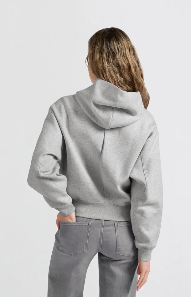 Soft Hoodie With Cords Light Grey Melange Women YAYA Sweaters Soft Hoodie With Cords Light Grey Melange Women YAYA Sweaters
